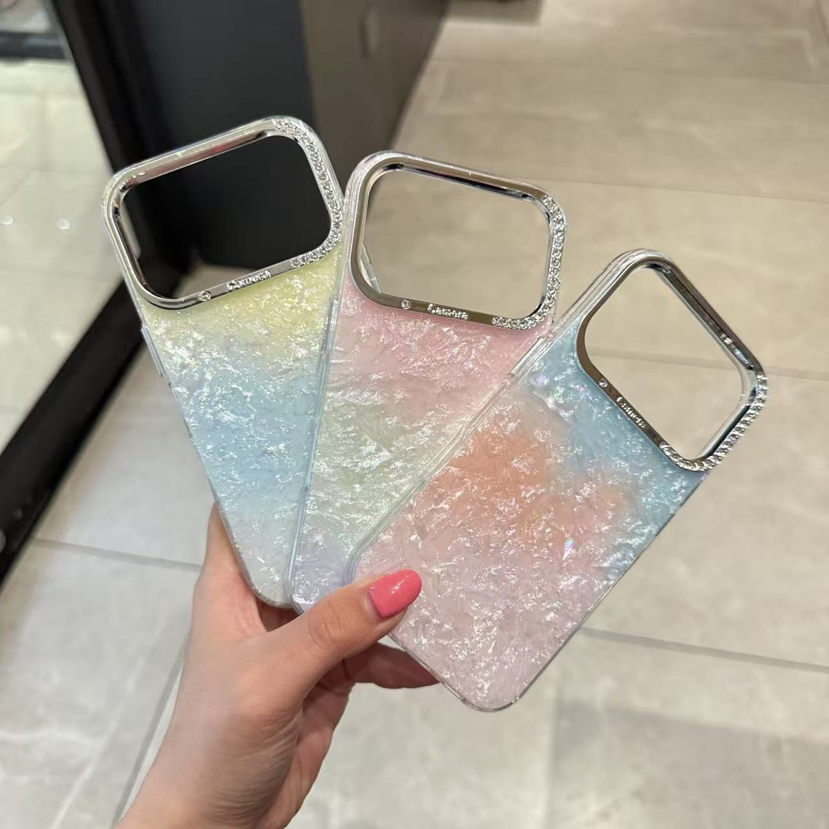 Rainbow iphone case made of acrylic