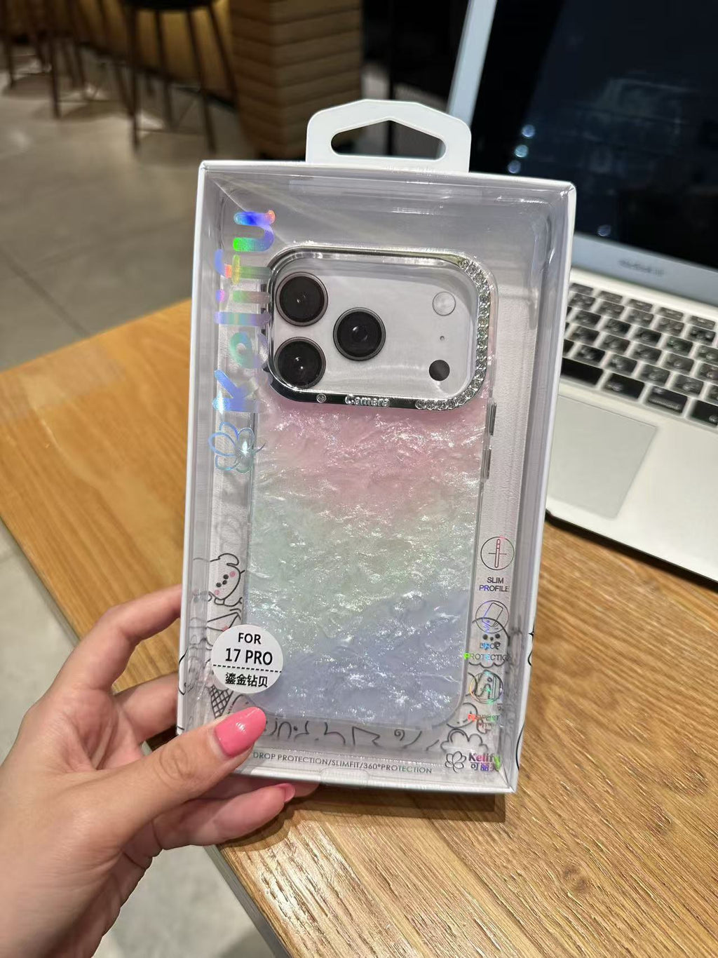 Rainbow iphone case made of acrylic