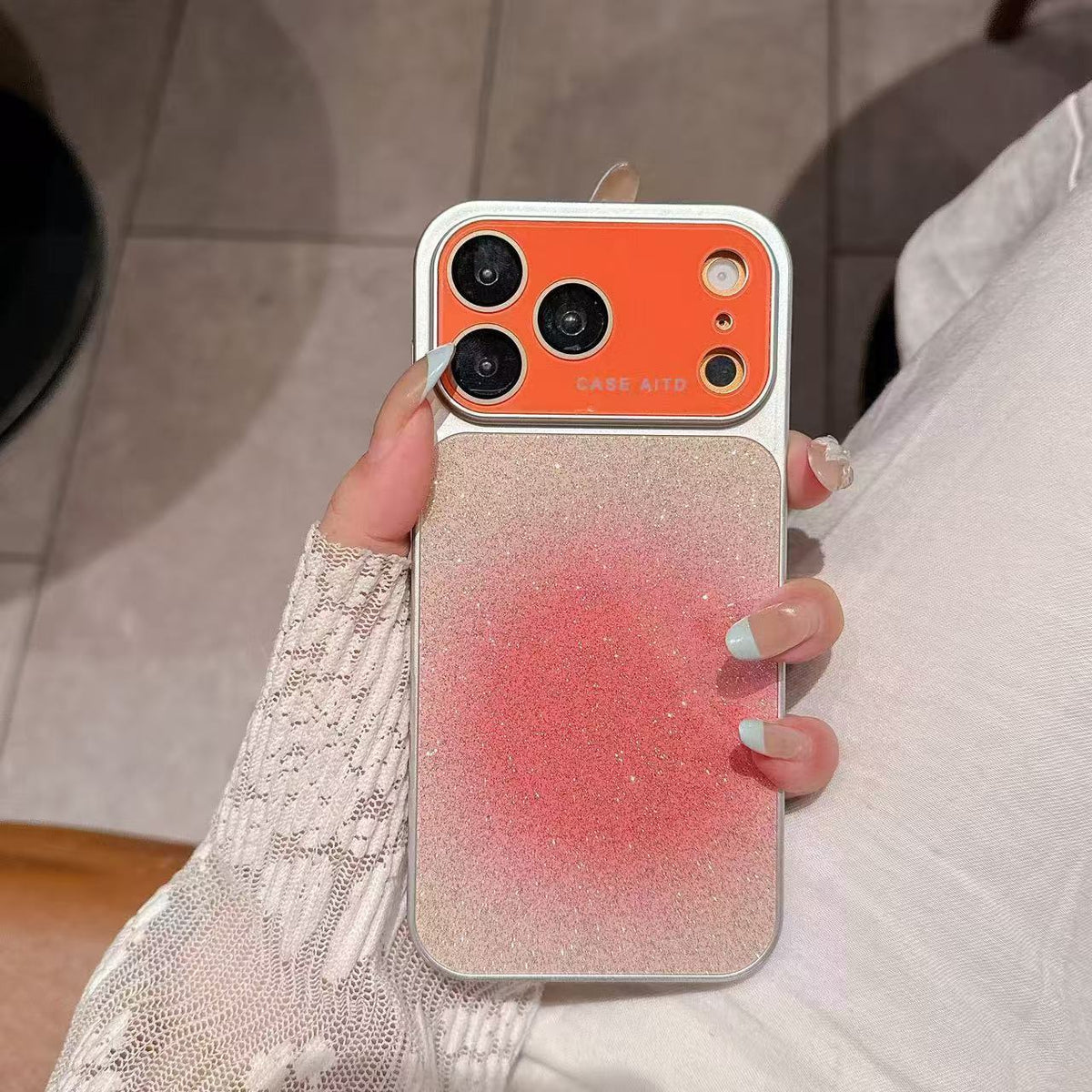 Acrylic Glitter Gradient Case Iphone