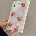 Clear Case iPhone 3D Cherry Pearl Bow Design