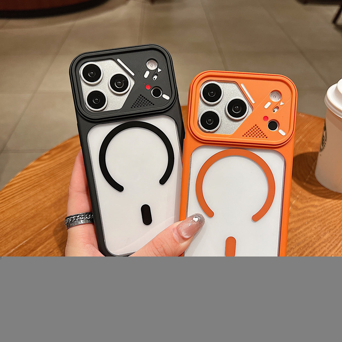 Acrylic MagSafe Case iPhone Sleek Two-Tone Frame Design