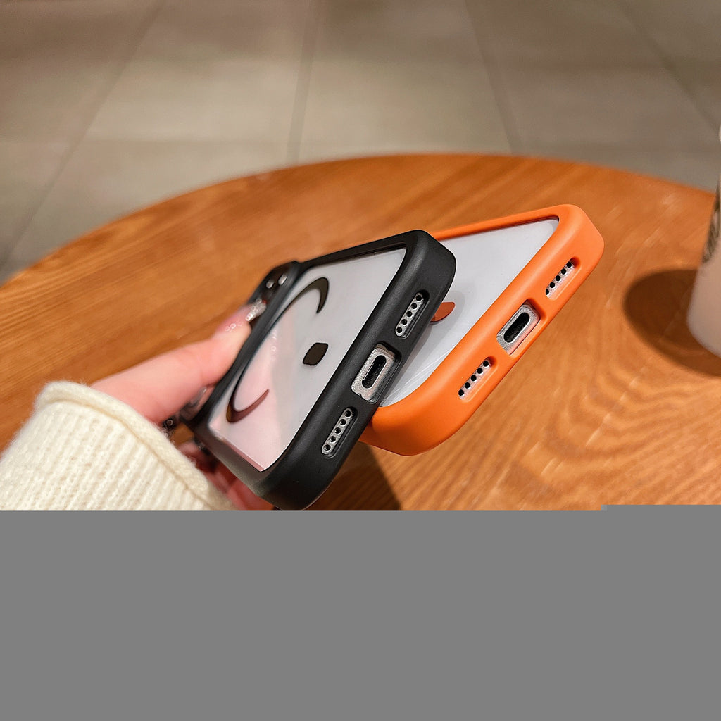 Acrylic MagSafe Case iPhone Sleek Two-Tone Frame Design