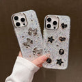Handmade Drop Glue Glitter Case iPhone 3D Star & Heart