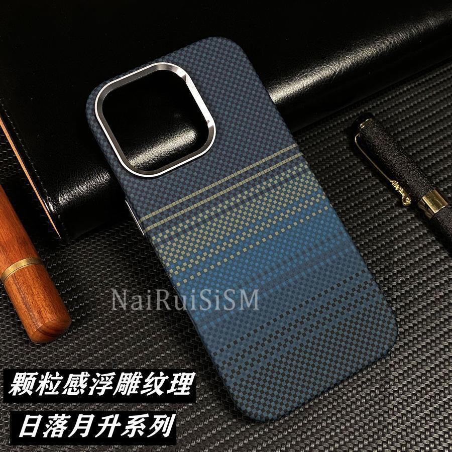 Hard PC Case iPhone Mountain & Stripe Pattern