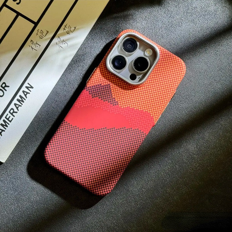 Hard PC Case iPhone Mountain & Stripe Pattern