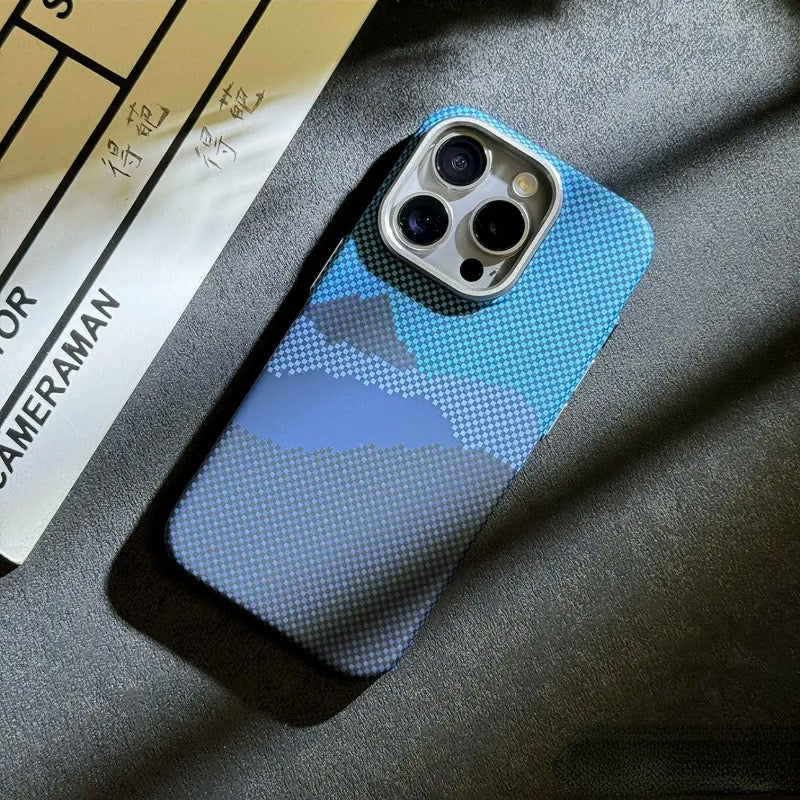 Hard PC Case iPhone Mountain & Stripe Pattern