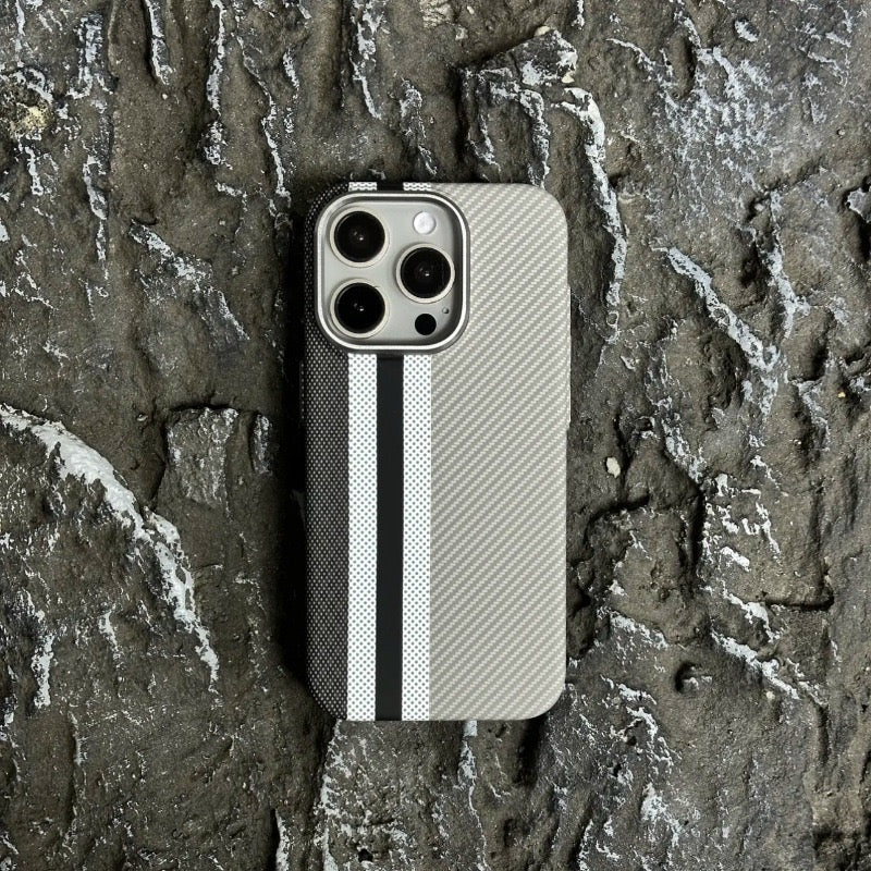 Hard PC Case iPhone Mountain & Stripe Pattern