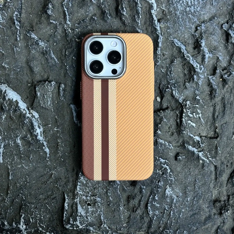 Hard PC Case iPhone Mountain & Stripe Pattern