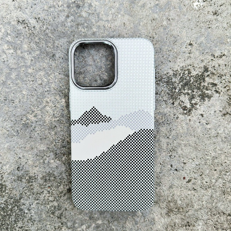 Hard PC Case iPhone Mountain & Stripe Pattern
