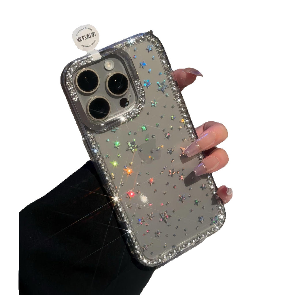 Star Glitter Acrylic Case iPhone Diamond Rhinestone Frame