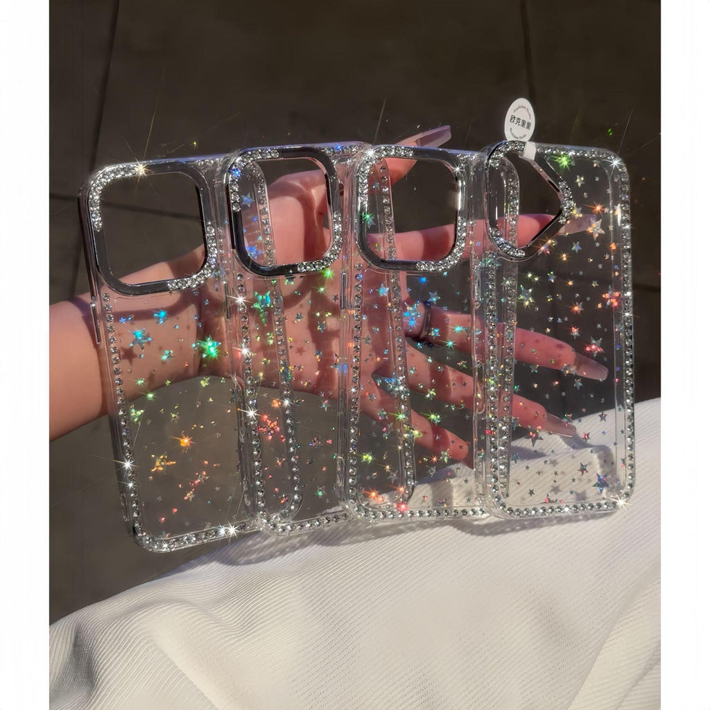Star Glitter Acrylic Case iPhone Diamond Rhinestone Frame
