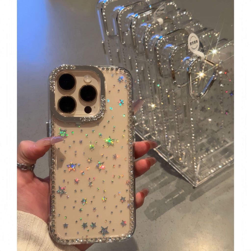 Star Glitter Acrylic Case iPhone Diamond Rhinestone Frame