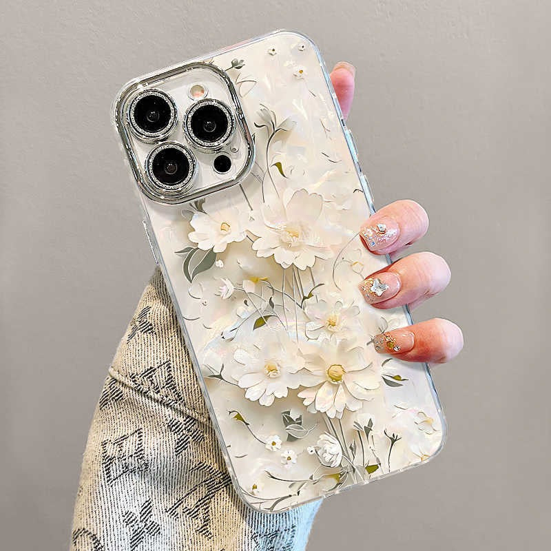 Elegant Floral Acrylic Case iPhone