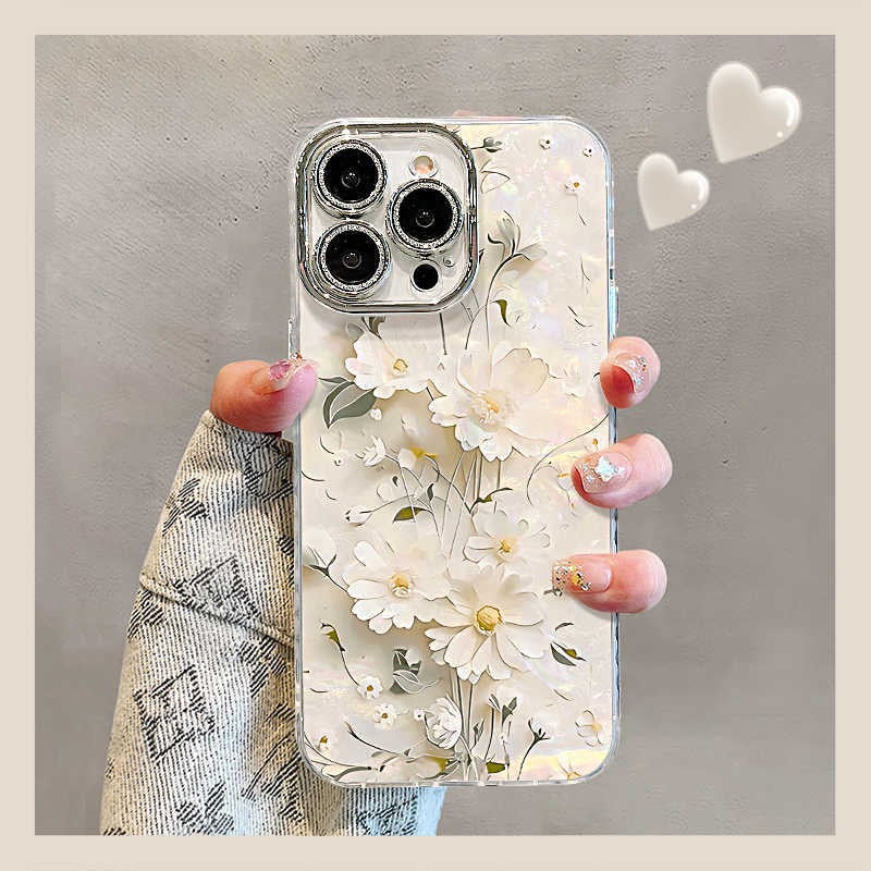 Elegant Floral Acrylic Case iPhone