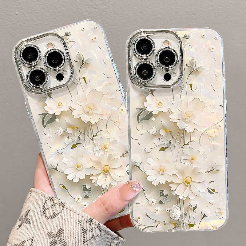 Elegant Floral Acrylic Case iPhone