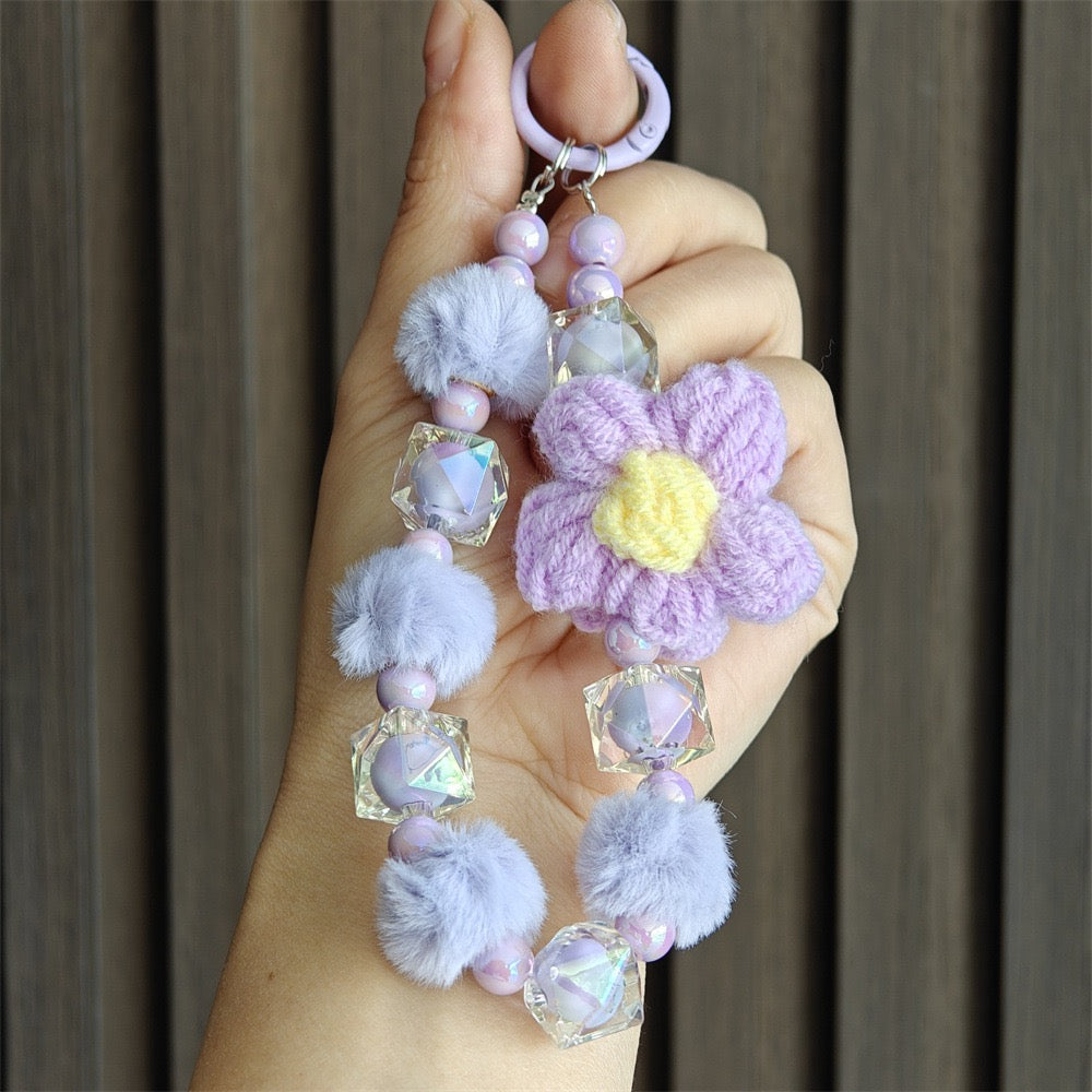 Crochet Flower Phone Charm