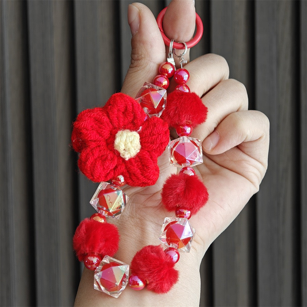 Crochet Flower Phone Charm