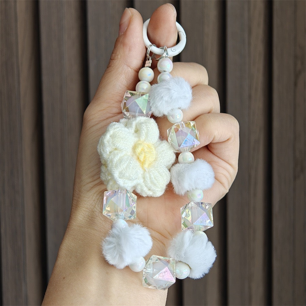 Crochet Flower Phone Charm