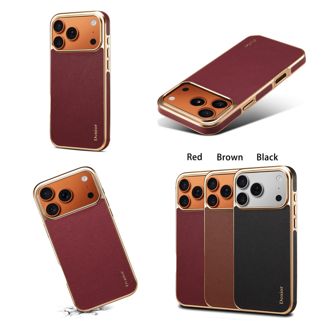 English: Genuine Oil Wax Leather Phone Case