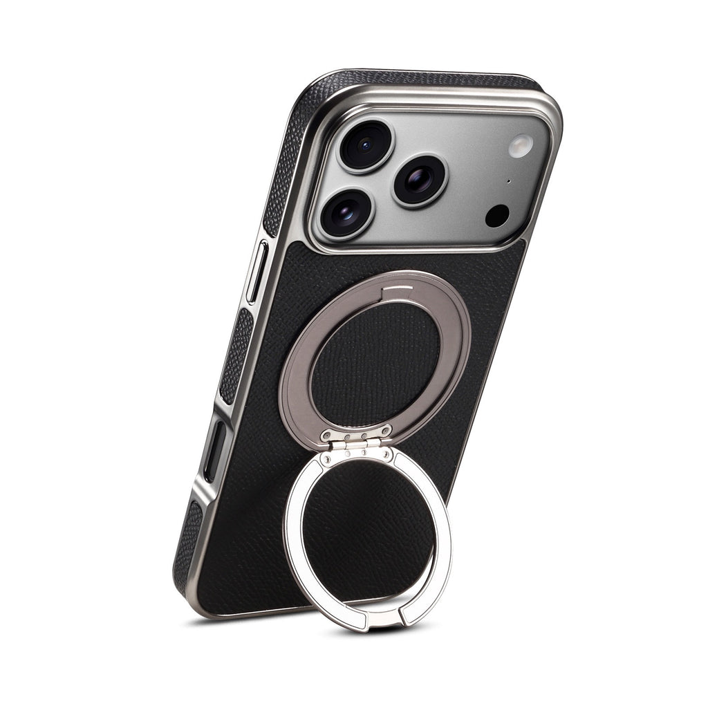 Genuine Leather Magnetic Kickstand Case