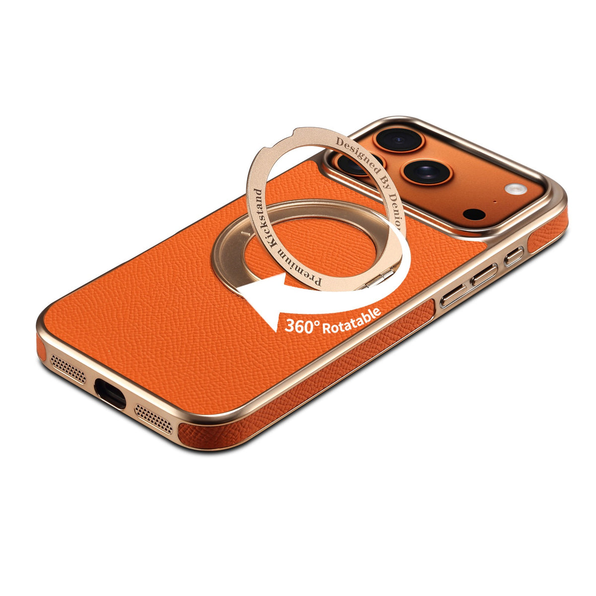 Genuine Leather Magnetic Kickstand Case
