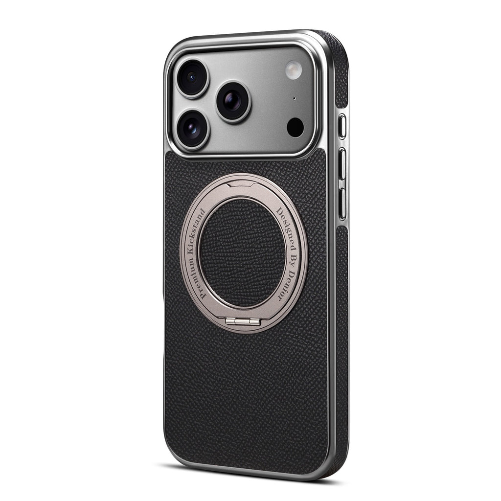 Genuine Leather Magnetic Kickstand Case