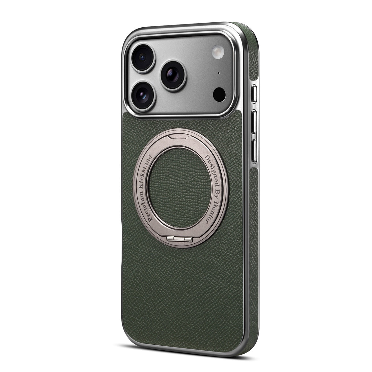 Genuine Leather Magnetic Kickstand Case