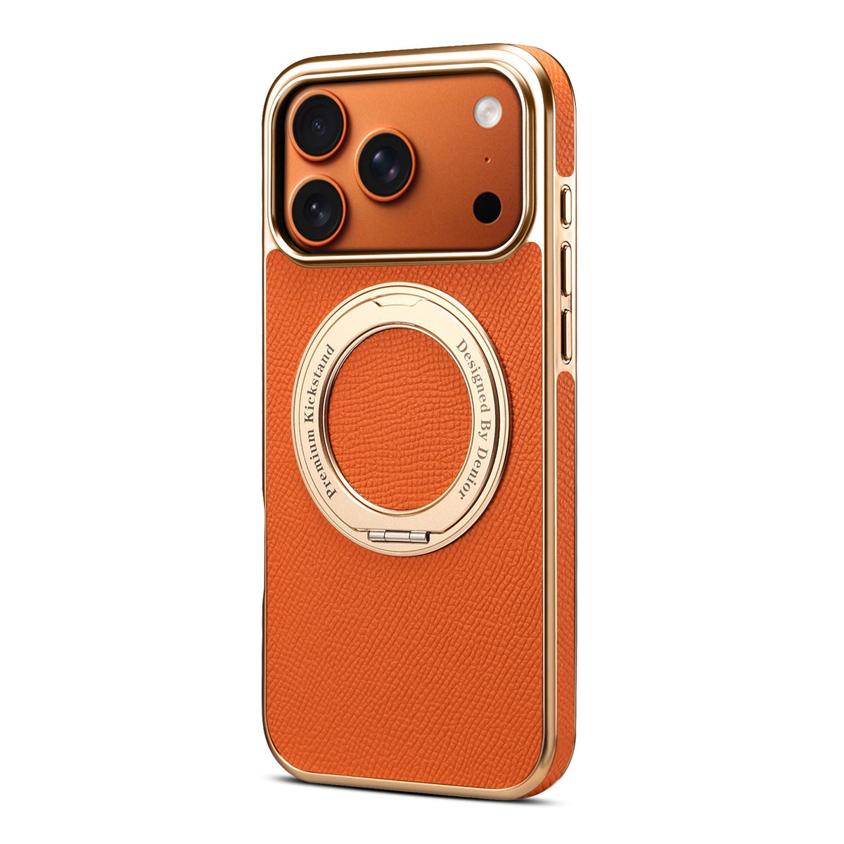 Genuine Leather Magnetic Kickstand Case