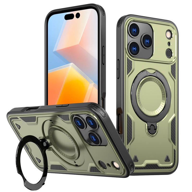 Hybrid Shockproof Case iPhone Magnetic Ring Stand