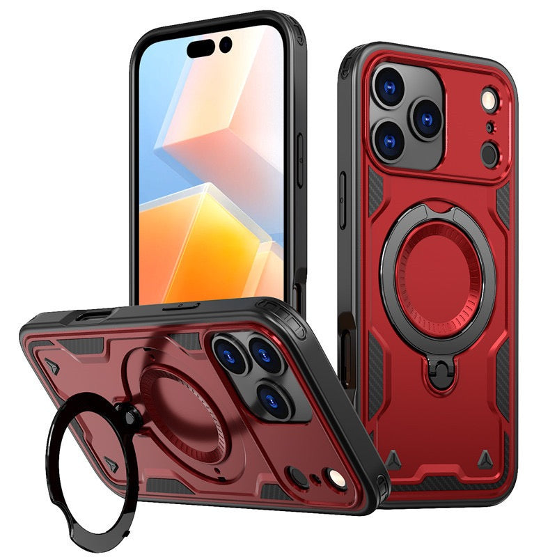 Hybrid Shockproof Case iPhone Magnetic Ring Stand