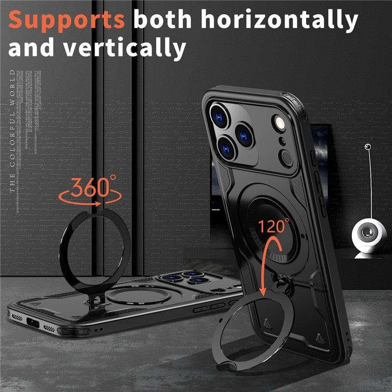 Hybrid Shockproof Case iPhone Magnetic Ring Stand