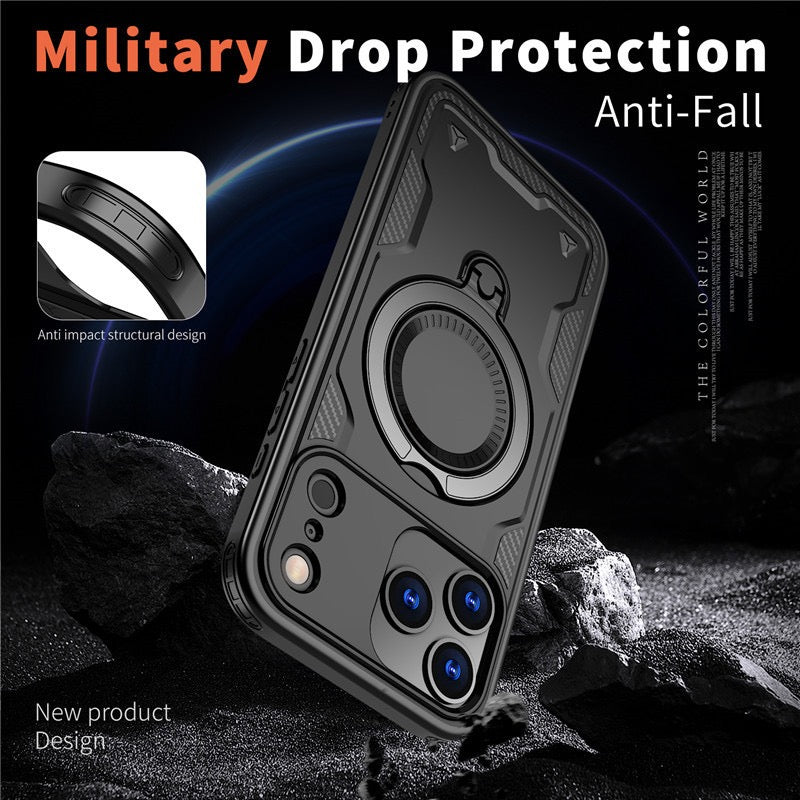 Hybrid Shockproof Case iPhone Magnetic Ring Stand