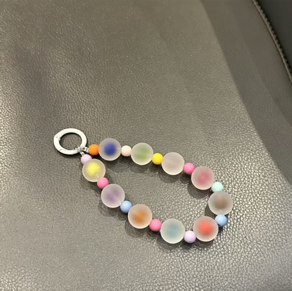 Frosted Beaded Phone Charm