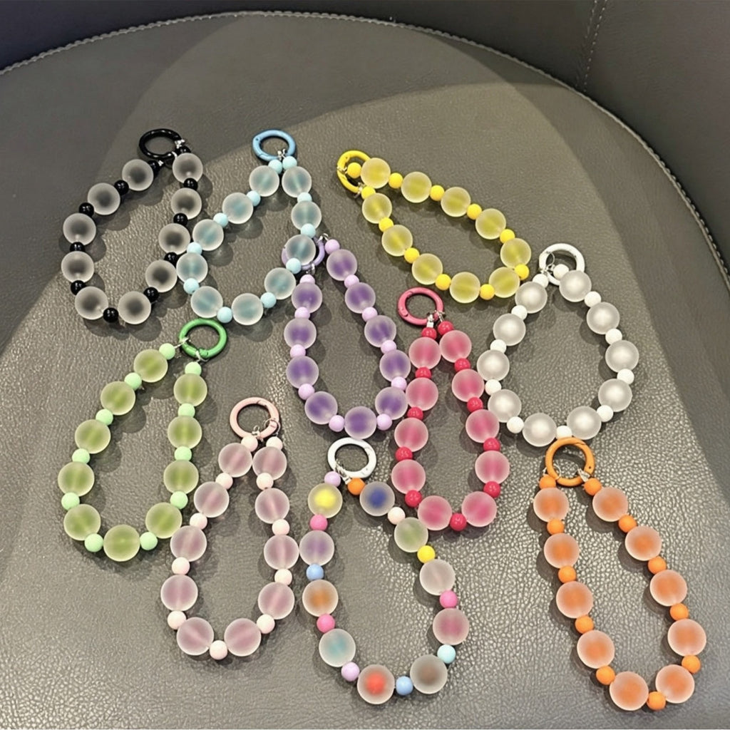 Frosted Beaded Phone Charm