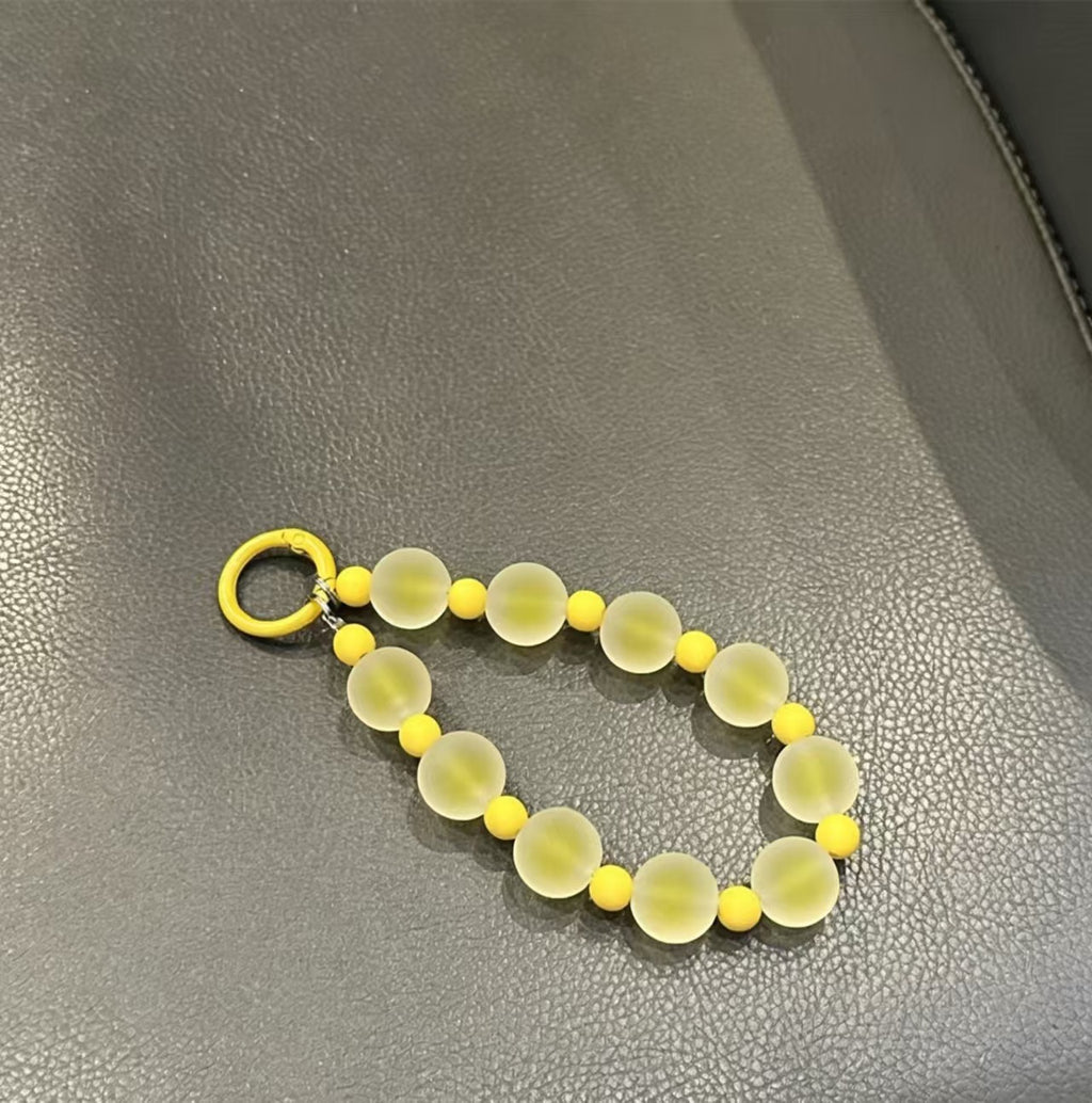 Frosted Beaded Phone Charm