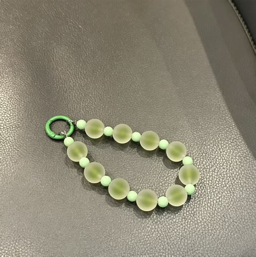 Frosted Beaded Phone Charm