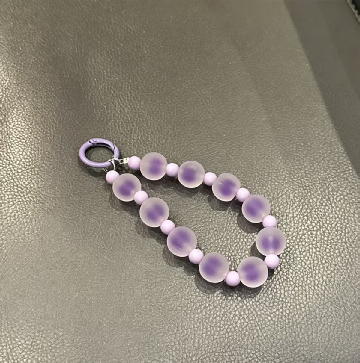 Frosted Beaded Phone Charm