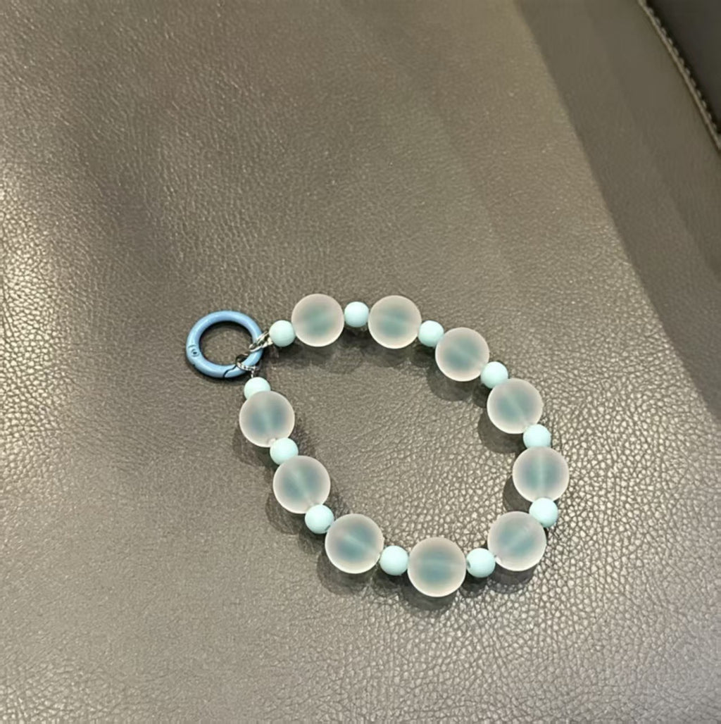 Frosted Beaded Phone Charm