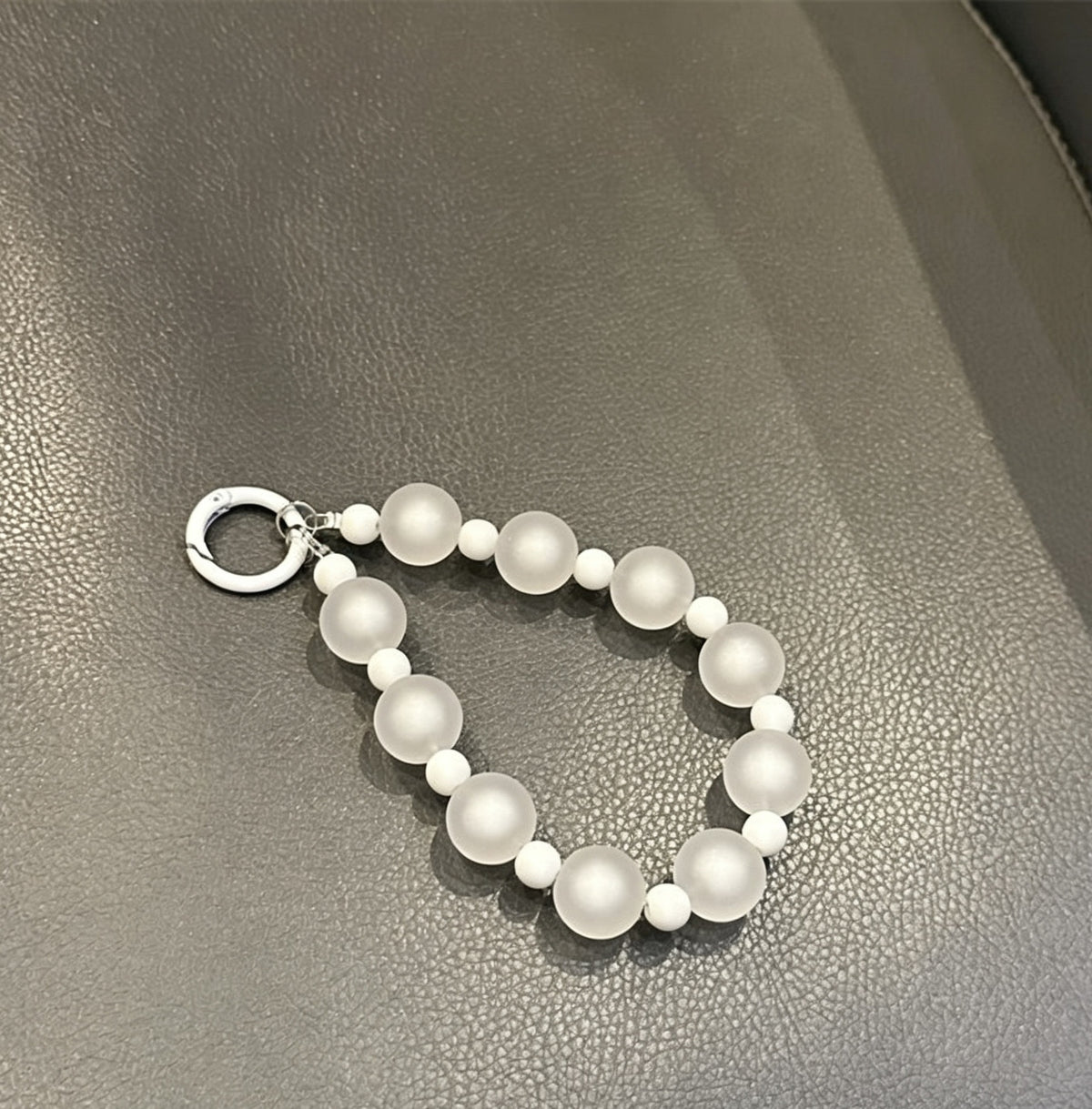 Frosted Beaded Phone Charm