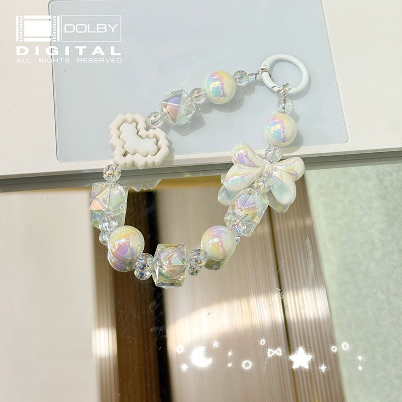 Cute Pixel Heart Acrylic Phone Charm
