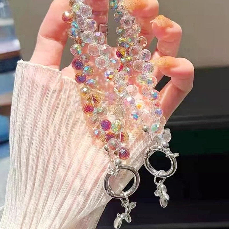 Sparkling Crystal Bead Phone Charm