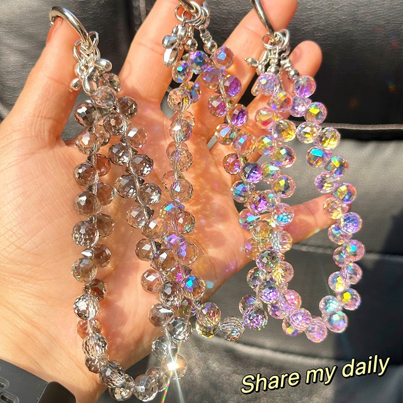 Sparkling Crystal Bead Phone Charm