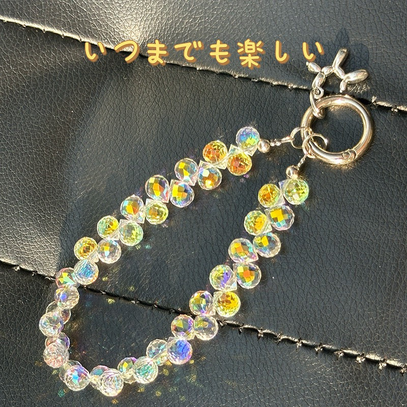 Sparkling Crystal Bead Phone Charm