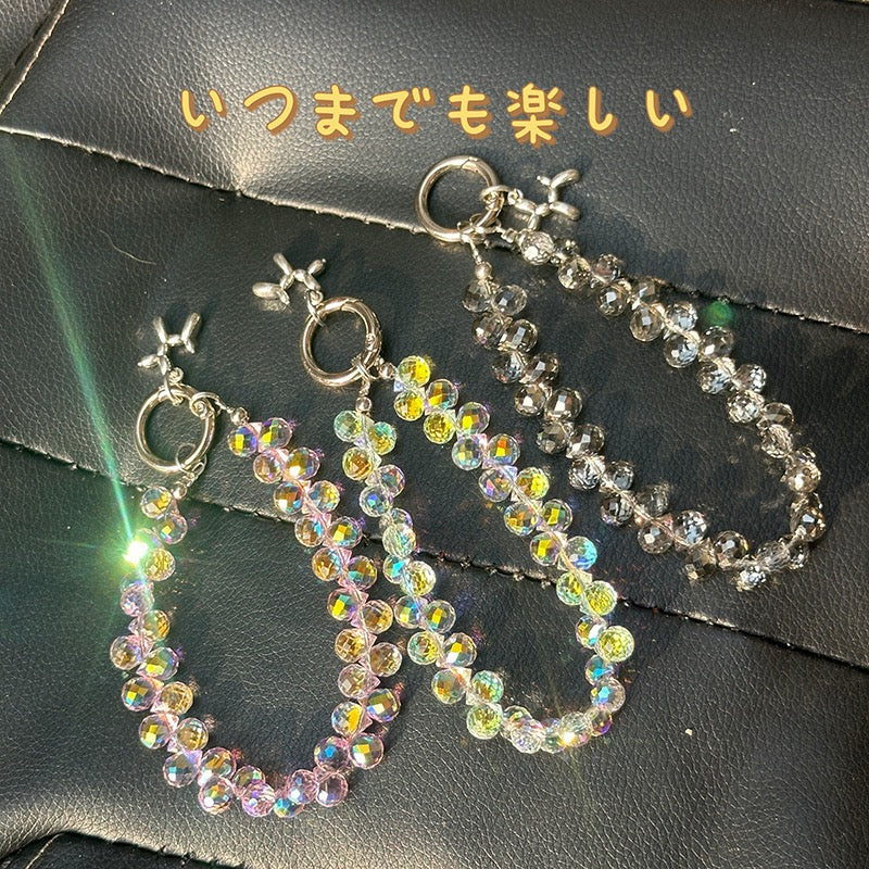 Sparkling Crystal Bead Phone Charm