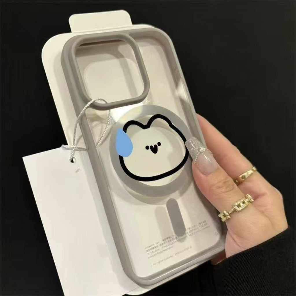 MagSafe Silicone Case iPhone Cute Minimalist Character Design