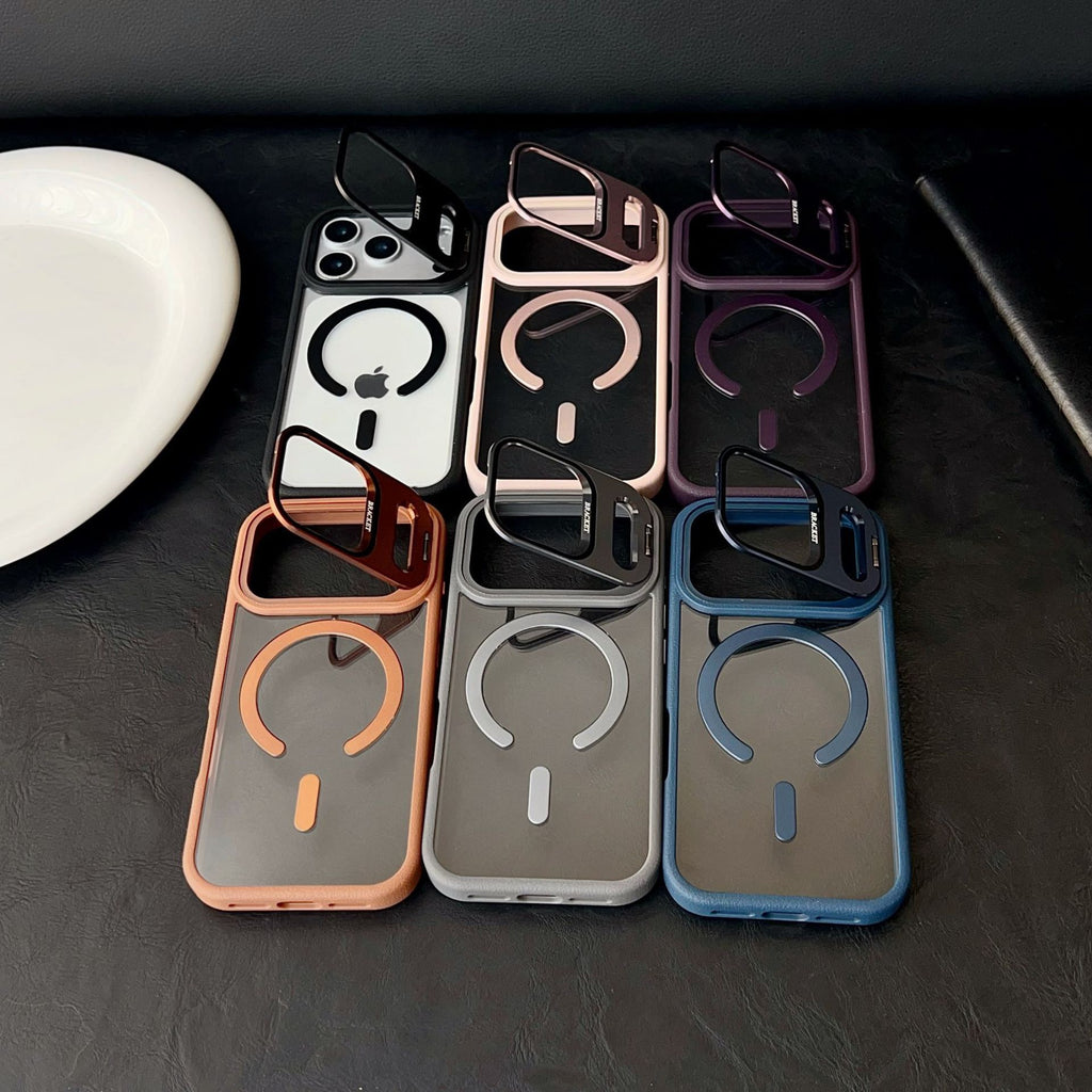 Premium PC Matte Case — MagSafe + Camera Stand Frame