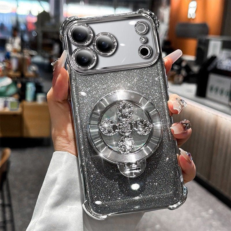 Case iphone Transparent glitter