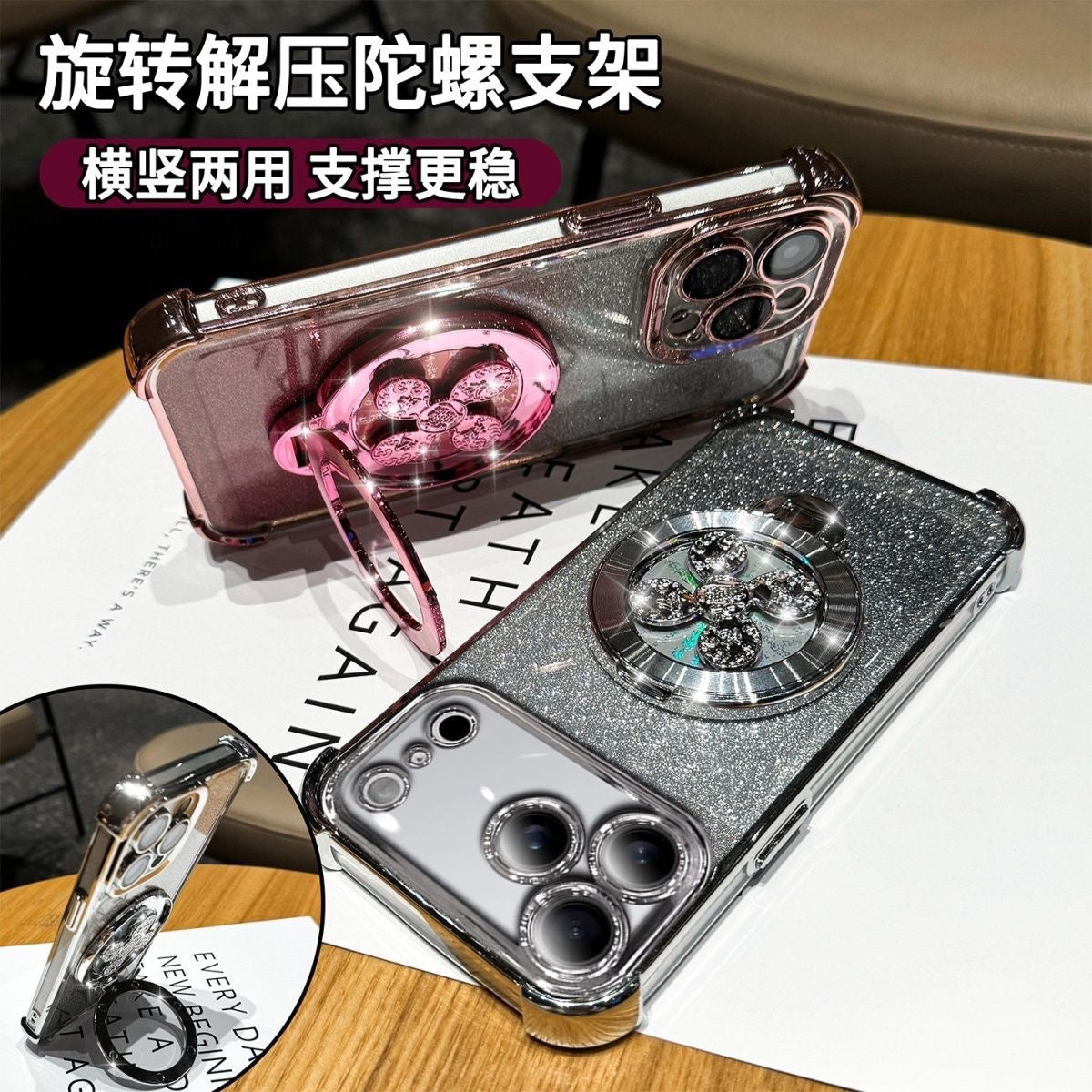 Case iphone Transparent glitter